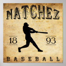1893 Natchez Mississippi Baseball Poster