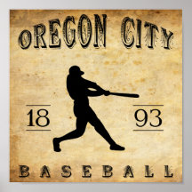 1893 Oregon City Oregon Baseball Poster