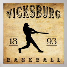 1893 Vicksburg Mississippi Baseball Print