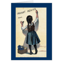 1893 Vintage French Chocolate Ad Poster Greeting Cards