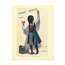 1893 Vintage French Chocolate Ad Poster Postcard