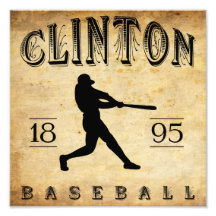 1895 Clinton Iowa Baseball Photo Art