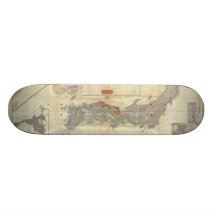 1895 Meiji 28 Japanese Map of Imperial Japan Skate Board