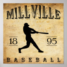 1895 Millville New Jersey Baseball Print