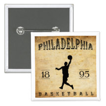 1895 Philadelphia Pennsylvania Basketball Pinback Button