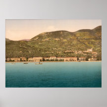 1895 The Grand Hotel, Gardone, Lake Garda, Italy Poster