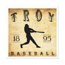 1895 Troy Kansas Baseball Stretched Canvas Prints