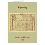 1895 Wyoming Map Greeting Cards