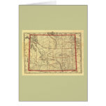 1895 Wyoming Map Greeting Cards