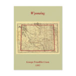 1895 Wyoming Map Post Cards