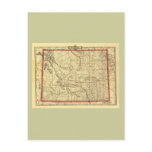 1895 Wyoming Map Postcard