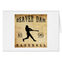 1896 Beaver Dam Wisconsin Baseball Greeting Card