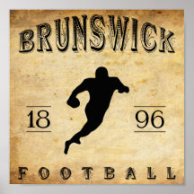 1896 Brunswick Maine Football Posters