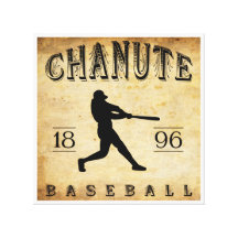 1896 Chanute Kansas Baseball Canvas Print