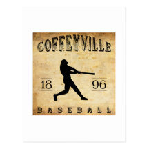 1896 Coffeyville Kansas Baseball Postcard