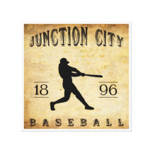 1896 Junction City Kansas Baseball Stretched Canvas Prints
