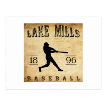 1896 Lake Mills Wisconsin Baseball Post Cards