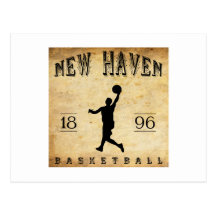 1896 New Haven Connecticut Basketball Post Card