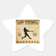 1896 Saint Hyacinthe Quebec Canada Baseball Star Sticker