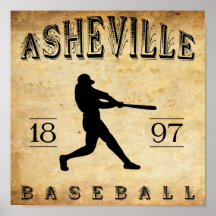 1897 Asheville North Carolina Baseball Poster