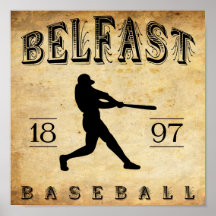 1897 Belfast Maine Baseball Print