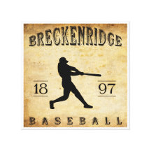 1897 Breckenridge Colorado Baseball Canvas Print