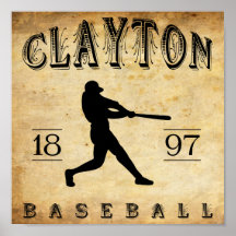1897 Clayton New Jersey Baseball Posters