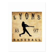 1897 Lyons New York Baseball Post Cards
