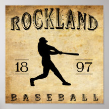 1897 Rockland Maine Baseball Poster