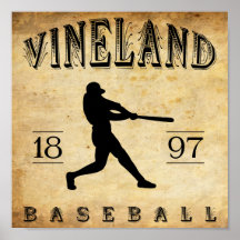 1897 Vineland New Jersey Baseball Poster