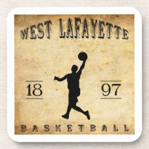 1897 West Lafayette Indiana Basketball Beverage Coaster