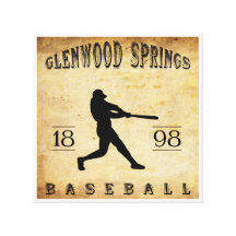 1898 Glenwood Springs Colorado Baseball Gallery Wrap Canvas