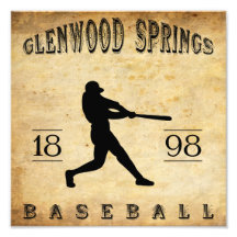 1898 Glenwood Springs Colorado Baseball Photograph