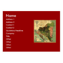 1898 Official Map of Nicaragua Business Card Template