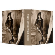 1898 Photo of Miss Annie Oakley Holding a Rifle Binders