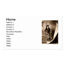 1898 Photo of Miss Annie Oakley Holding a Rifle Business Card Templates