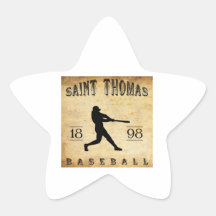 1898 Saint Thomas Ontario Canada Baseball Sticker