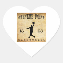 1898 Stevens Point Wisconsin Basketball Stickers