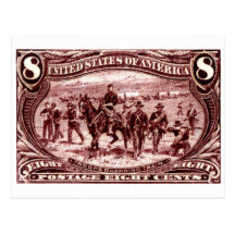 1898 Troops Guarding Wagon Train Post Card
