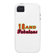 18 and Fabulous Birthday Designs iPhone 4/4S Case
