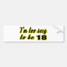 18 birthday designs bumper stickers