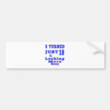 18 birthday designs bumper stickers