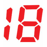 18 eighteen red alarm clock digital number