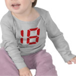18 eighteen red alarm clock digital number