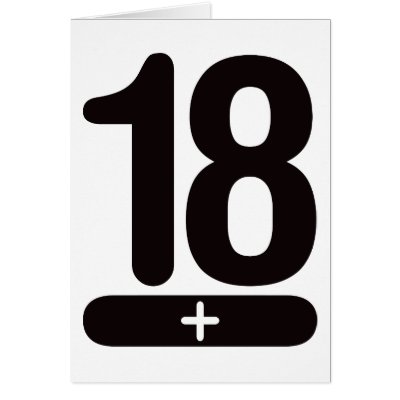 18 Plus Years Old - Black Cards by visualnewbie