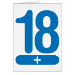 18 Plus Years Old - Blue Cards