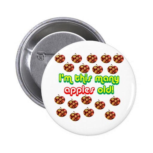 18 This Many Apples Old Pinback Button