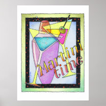 18"x24" POSTER - MARTINI TIME, Cocktails