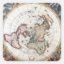 18'th Century Polar Map Stickers