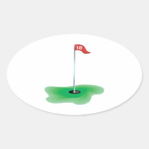 18th Hole Oval Stickers